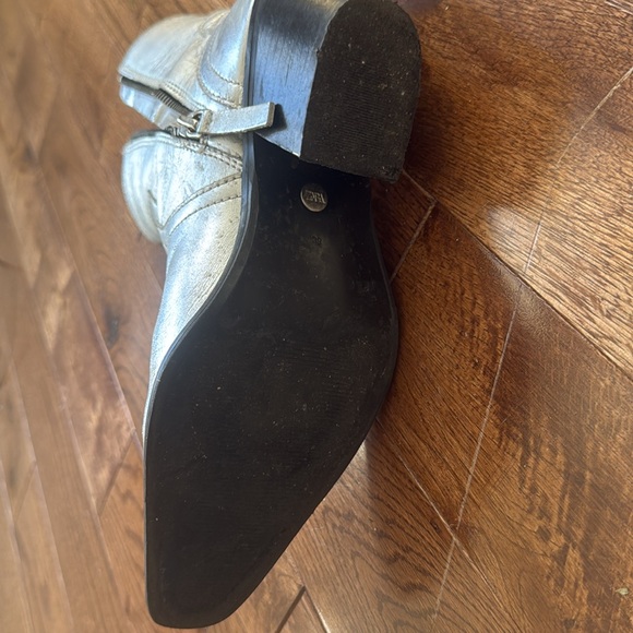 Zara Metallic Cowboy Boots - Picture 5 of 7